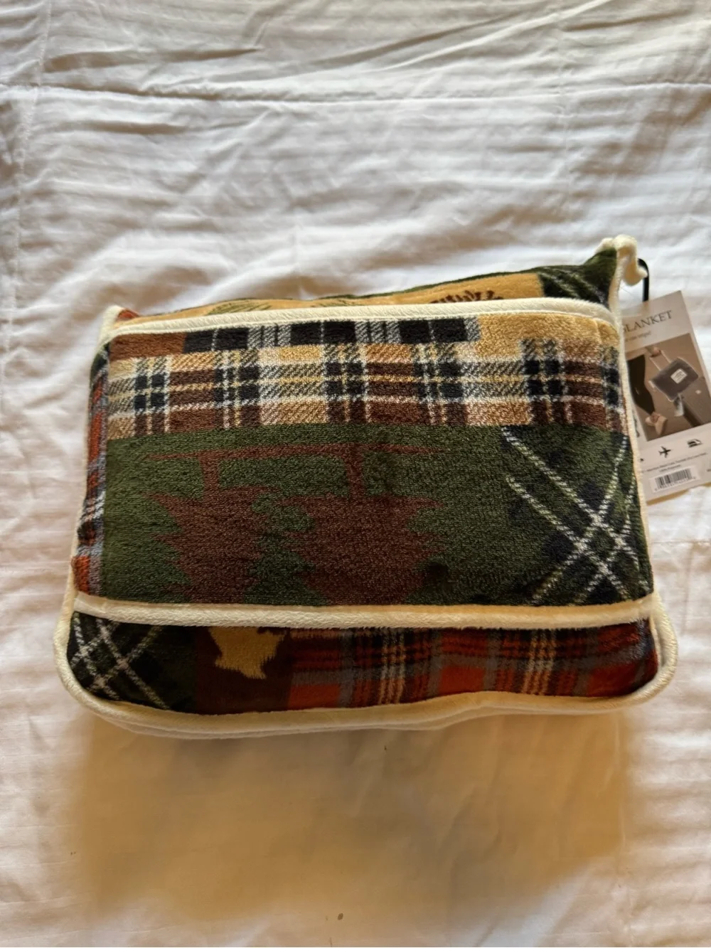 Travel Blanket - Dark Green Plaid